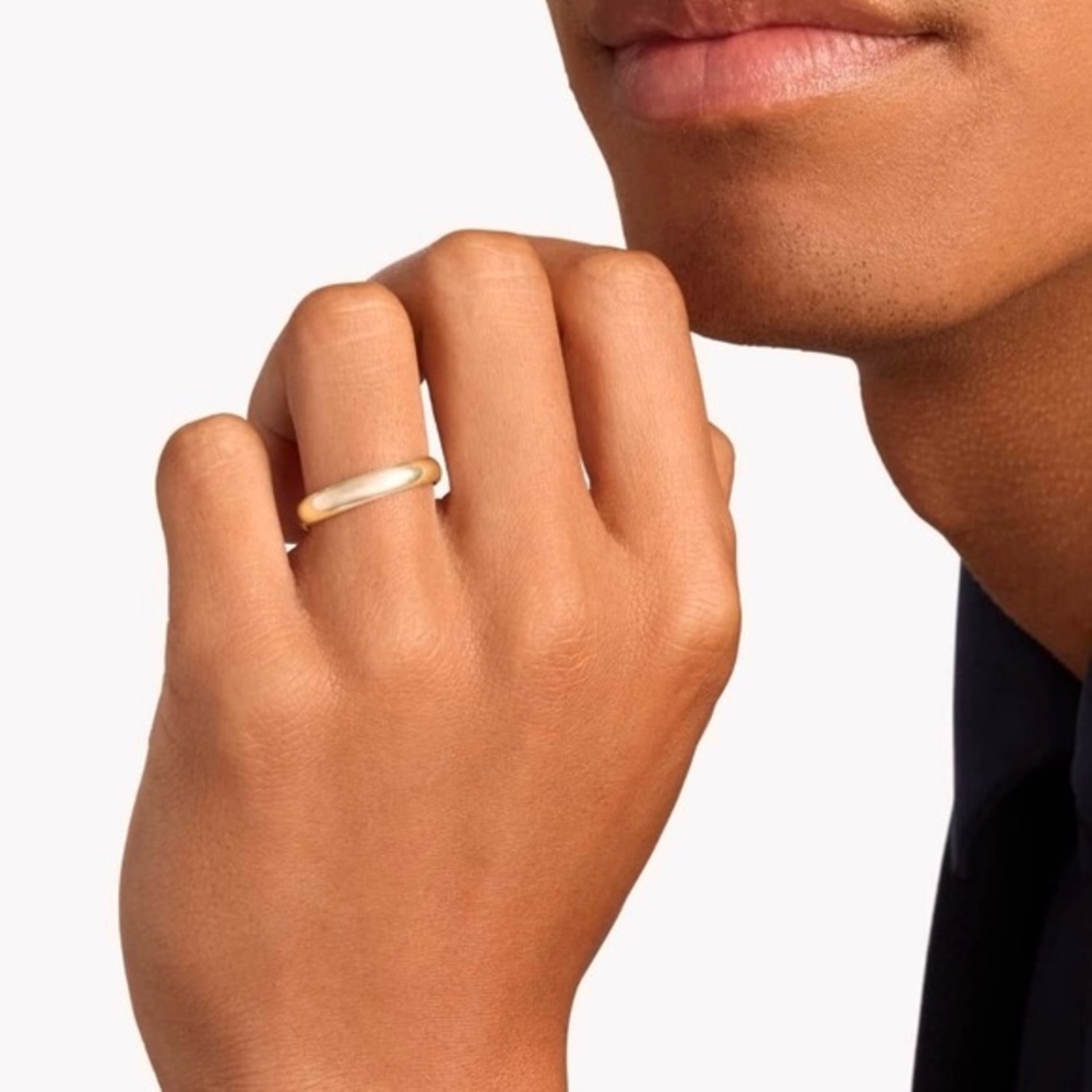 14k Yellow Gold filled Stackable 4mm Ring Wedding Band